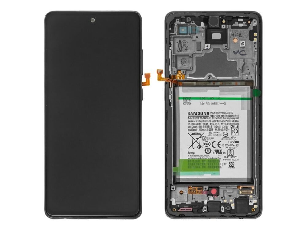 samsung a72 lcd black service pack w frame a725f gh82 25541a