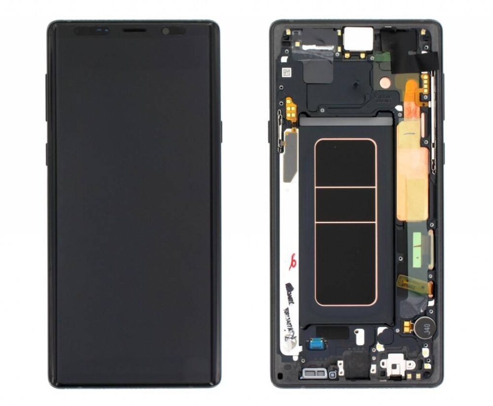 samsung note 9 lcd black service pack w frame n960f gh97 22269a