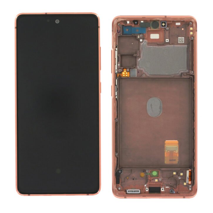 samsung s20 fe lcd orange service pack w frame g780 g781 gh82 24219f