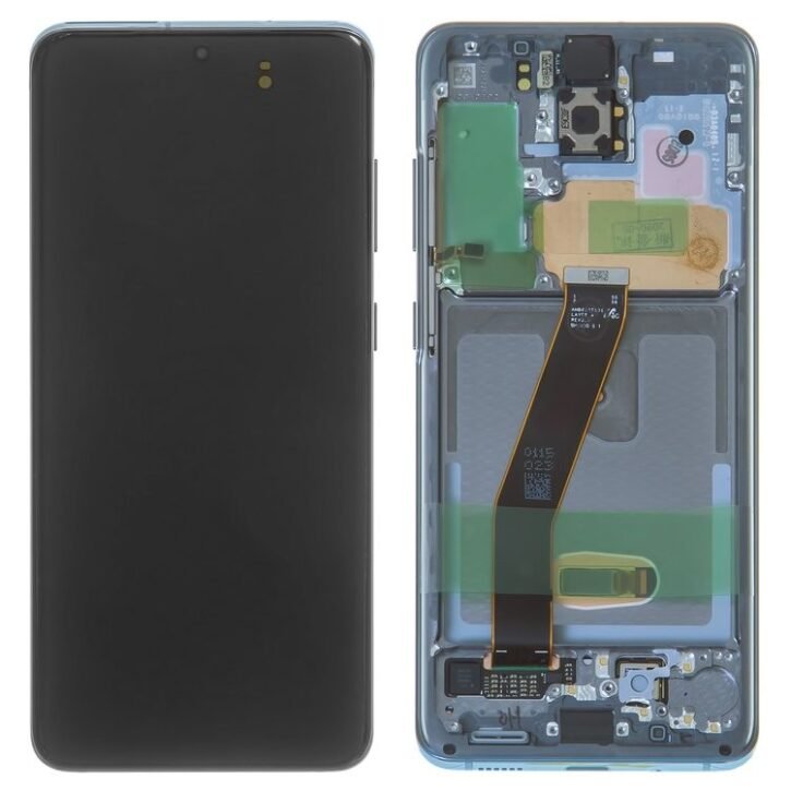 samsung s20 lcd cloud blue service pack w frame g980f g981f gh82 22131d