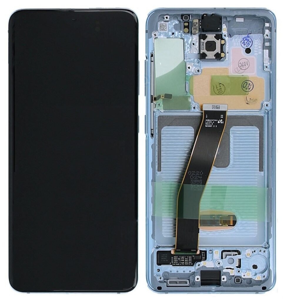 samsung s20 plus lcd cloud blue service pack w frame g985f g986f gh82 22145d