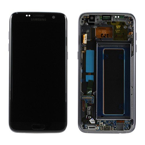 samsung s7 edge lcd black service pack w frame g935f gh97 18533a