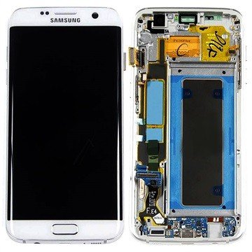 samsung s7 edge lcd white service pack w frame g935f gh97 18533d