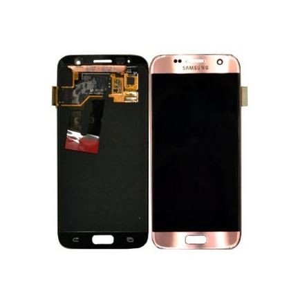 samsung s7 lcd pink gold service pack g930f gh97 18523e