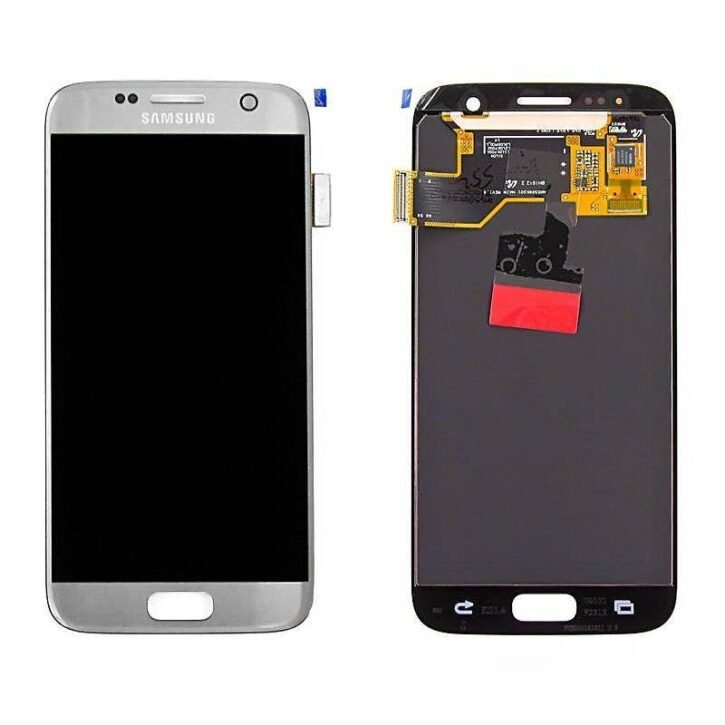 samsung s7 lcd silver service pack g930f gh97 18523b