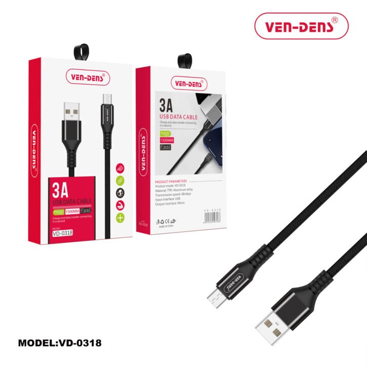 ven dens 3a type a to micro usb cable