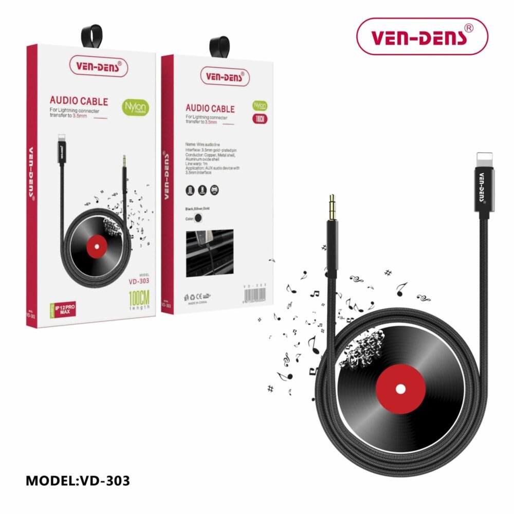 ven dens lightning to 35mm adapter vd aux001