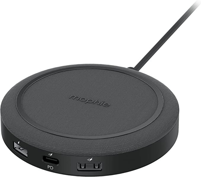 Mophie Wireless Charging Hub With Plug Fast Charge With USB USB C Ports