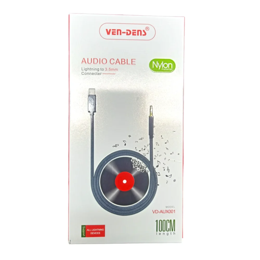 Ven Dens Lightining to Aux 3.5mm Cable VD AUX001