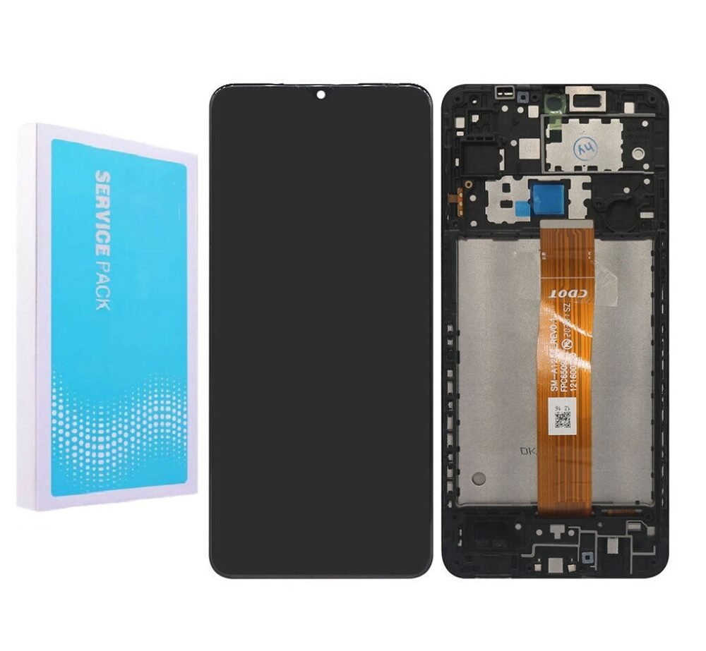 Samsung A12 NACHO A127 Lcd With DigitiserWith Frame Service Pack