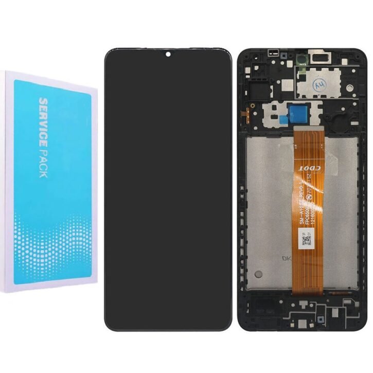 Samsung A12 NACHO A127 Lcd With DigitiserWith Frame Service Pack