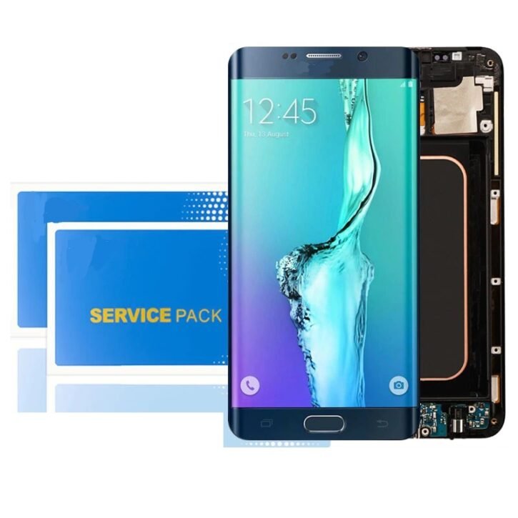 Samsung S6 Edge Plus G928 Lcd With DigitiserW F Service Pack Blue